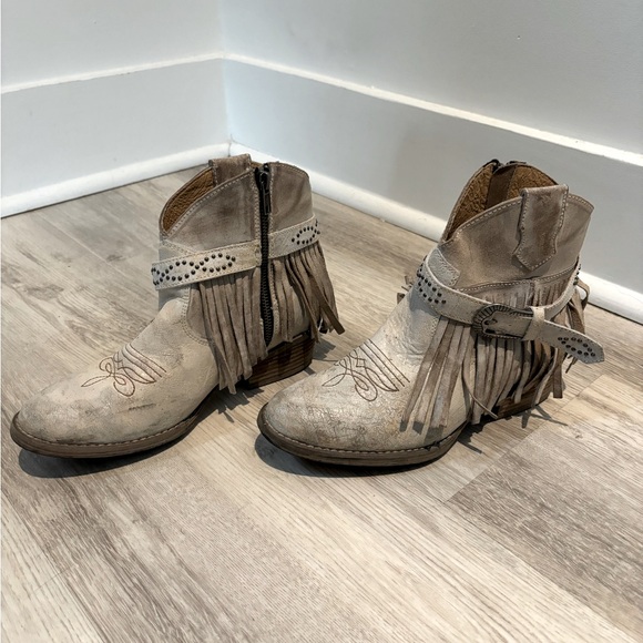 White Ankle Cowgirl Boots - Picture 2 of 5